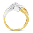 Load image into Gallery viewer, 10K Two Toned Channel-Set Diamond Bypass Ring
