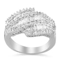 Load image into Gallery viewer, 14K White Gold Diamond Cocktail Ring Band - Size 6-1/2