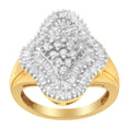 Load image into Gallery viewer, 10KT Yellow Gold 1 cttw Diamond Cluster Ring - Size 6