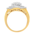 Load image into Gallery viewer, 10KT Yellow Gold 1 cttw Diamond Cluster Ring - Size 6