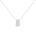 Load image into Gallery viewer, 14KT White Gold Diamond Box Pendant Necklace 1 cttw,