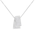 Load image into Gallery viewer, 14KT White Gold Diamond Box Pendant Necklace 1 cttw,