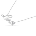 Load image into Gallery viewer, .925 Sterling Silver 1/4 Cttw Diamond Cursive "Love" 18" Pendant Necklace
