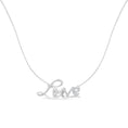 Load image into Gallery viewer, .925 Sterling Silver 1/4 Cttw Diamond Cursive "Love" 18" Pendant Necklace