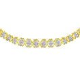 Load image into Gallery viewer, 10K Yellow Gold 4 cttw Brilliant Round-Cut Diamond Graduating Riviera Statement Necklace