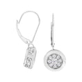 Load image into Gallery viewer, .925 Sterling Silver 3/4 cttw Lab Grown Diamond Cluster Dangle Earring
