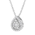Load image into Gallery viewer, .925 Sterling Silver 3/8 cttw Lab Grown Diamond Drop Pendant Necklace