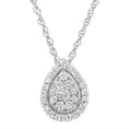 Load image into Gallery viewer, .925 Sterling Silver 3/8 cttw Lab Grown Diamond Drop Pendant Necklace
