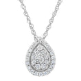 Load image into Gallery viewer, .925 Sterling Silver 3/8 cttw Lab Grown Diamond Drop Pendant Necklace