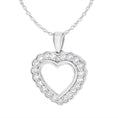 Load image into Gallery viewer, .925 Sterling SIlver 1 cttw Lab Grown Diamond Heart Pendant Necklace
