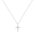 Load image into Gallery viewer, .925 Sterling Silver 1/4 cttw Lab Grown Diamond Cross Pendant Necklace