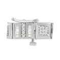 Load image into Gallery viewer, 10K White Gold Round and Baguette Cut Diamond Bracelet 2.00 cttw