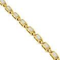 Load image into Gallery viewer, 14K Yellow Gold Princess-Cut Diamond Links of Love Bracelet 2.00 cttw