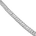 Load image into Gallery viewer, 14K White Gold 3.0 Cttw Princess Cut Quad Invisible Set Tennis Bracelet - 7”