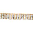 Load image into Gallery viewer, 14K Yellow Gold Round and Baguette-Cut Diamond Bracelet  5.50 cttw