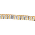 Load image into Gallery viewer, 14K Yellow Gold Round and Baguette-Cut Diamond Bracelet  5.50 cttw