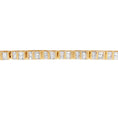 Load image into Gallery viewer, 14K Yellow Gold Round and Baguette-Cut Diamond Bracelet 2.00 cttw