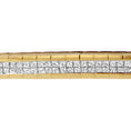 Load image into Gallery viewer, 14K Yellow Gold Princess-Cut Diamond Banded Bracelet 1.10 cttw