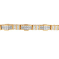 Load image into Gallery viewer, 14K Yellow Gold Baguette and Princess-Cut Diamond Bracelet 8.30 cttw