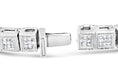 Load image into Gallery viewer, 14K White Gold Princess Cut Diamond Cube Bracelet 2.86 cttw