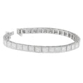 Load image into Gallery viewer, 14K White Gold Princess Cut Diamond Cube Bracelet 2.86 cttw