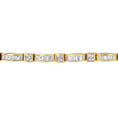 Load image into Gallery viewer, 14K Yellow Gold Multi--Cut Diamond Box Square Link Bracelet 7.33 cttw