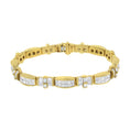 Load image into Gallery viewer, 14K Yellow Gold Multi--Cut Diamond Ties of Love Eternity Bracelet 11.25 cttw