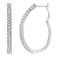 Load image into Gallery viewer, 10KT White Gold 1 cttw Diamond Hoop Earrings