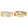 Load image into Gallery viewer, 14k Yellow Gold 1/2ct TDW Princess and Baguette Diamond Earrings