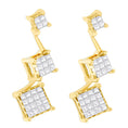 Load image into Gallery viewer, 14K Yellow Gold 1 cttw Princess Cut Diamond Earrings