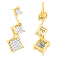 Load image into Gallery viewer, 14K Yellow Gold 1 cttw Princess Cut Diamond Earrings