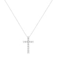 Load image into Gallery viewer, .925 Sterling Silver 1.00 cttw Traditional Diamond Cross 18" Pendant Necklace