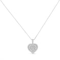 Load image into Gallery viewer, 10K White Gold 1 cttw Multi Cut 1 cttw Diamond Heart Pendant Necklace