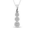 Load image into Gallery viewer, 14K White Gold 1/4 Ct.Tw. Diamond Flower Pendant