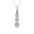 Load image into Gallery viewer, 14K White Gold 1/4 Ct.Tw. Diamond Flower Pendant