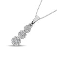 Load image into Gallery viewer, 14K White Gold 1/4 Ct.Tw. Diamond Flower Pendant