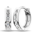 Load image into Gallery viewer, 10K White Gold 1/5 Ct.Wt. Diamond Hoop Earrings