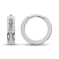 Load image into Gallery viewer, 10K White Gold 1/5 Ct.Wt. Diamond Hoop Earrings
