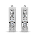 Load image into Gallery viewer, 10K White Gold 1/5 Ct.Wt. Diamond Hoop Earrings