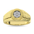 Load image into Gallery viewer, Diamond 1/2 Ct.Tw. Rolex Mens Ring in 14K Yellow Gold