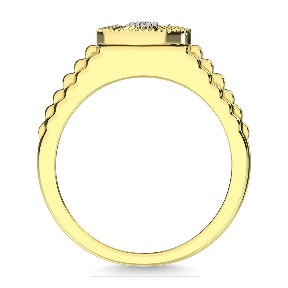 Diamond 1/2 Ct.Tw. Rolex Mens Ring in 14K Yellow Gold