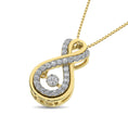 Load image into Gallery viewer, 14K Yellow Gold 1/5 Ctw Diamond Infinity Pendant