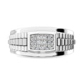Load image into Gallery viewer, 10K White Gold with Accent of 10K Yellow Gold 1/4 Ct.Tw. Diamond Mens Fashion Ring