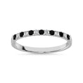 Load image into Gallery viewer, 14K White Gold 1/5 Ctw Alternate White & Black Diamond Machine Band
