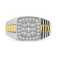 Load image into Gallery viewer, 10K White Gold with Accent of 10K Yellow Gold 3/4 Ct.Tw. Diamond Mens Fashion Ring