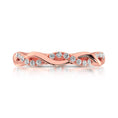Load image into Gallery viewer, 14K Rose Gold 1/20 Ct.Tw.Diamond Wedding Band