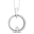 Load image into Gallery viewer, 10K White Gold 1/10 Ct.Tw.Diamond Circle Pendant