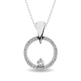 Load image into Gallery viewer, 10K White Gold 1/10 Ct.Tw.Diamond Circle Pendant