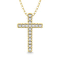 Load image into Gallery viewer, Classic Diamond Cross Pendant 1/10 Ct.Tw. 10K Yellow Gold