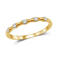 Load image into Gallery viewer, 14K Yellow Gold 1/8 Ct.Tw. Diamond Stackable Band